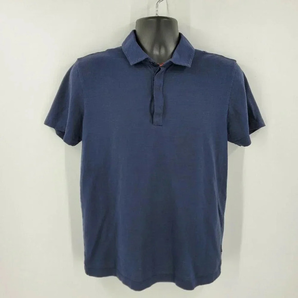 Boss‎ Hugo Boss Men's Regular Fit Polo Shirt Long Staple Cotton Navy Blue Size S - Picture 1 of 9